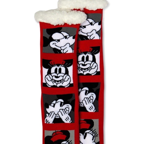 Disney Accessories Disneys Mickey Mouse Fuzz Sox Sherpaslipper Sock